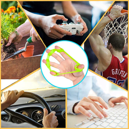 3-in-1 Silicone Finger Strengthener – Elastic Hand Grip Trainer & Guitar Finger Exerciser for Hand Therapy