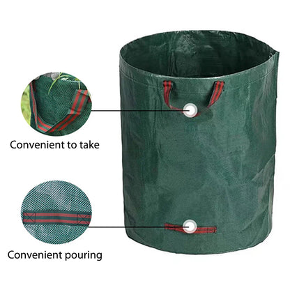 60L-500L Reusable Garden Bag – Large Capacity Foldable Leaf Sack, Garden Trash Waste Container & Storage