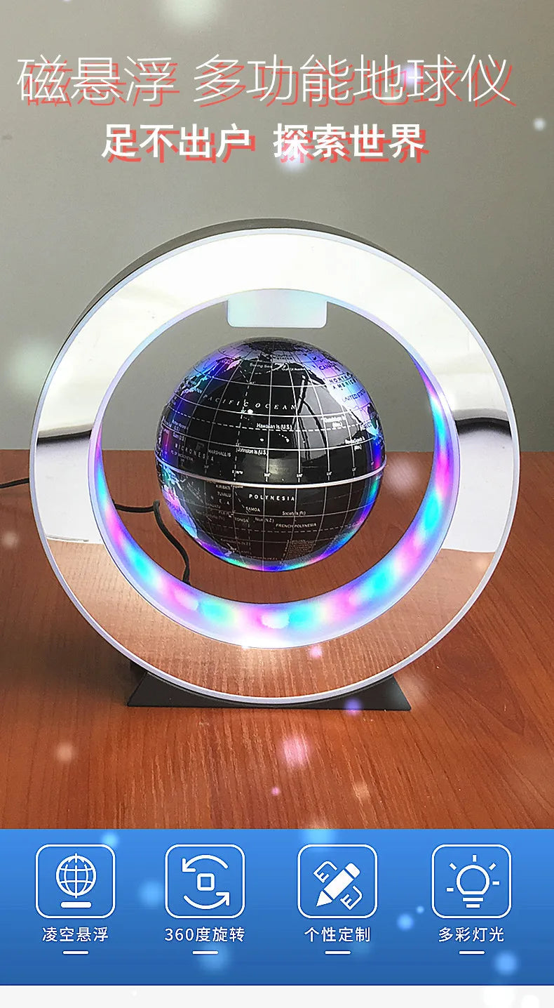 Magnetic Levitation Globe – 4" & 6" Desk Decoration for Office & Living Room, Perfect for Birthday & New Year Gifts