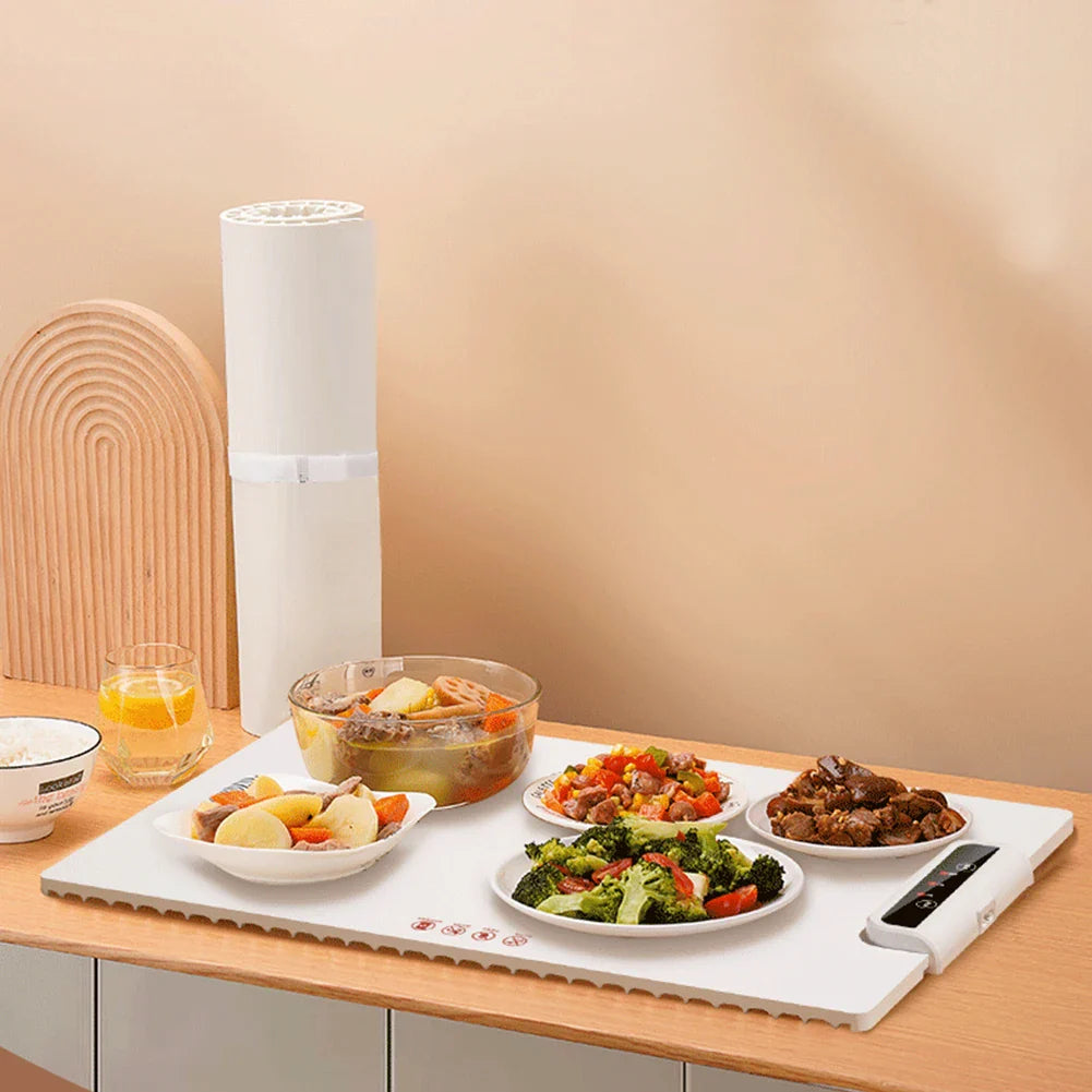Electric Warming Tray – Adjustable Temperature Smart Silicone Heating Plate for Parties and Family Gatherings