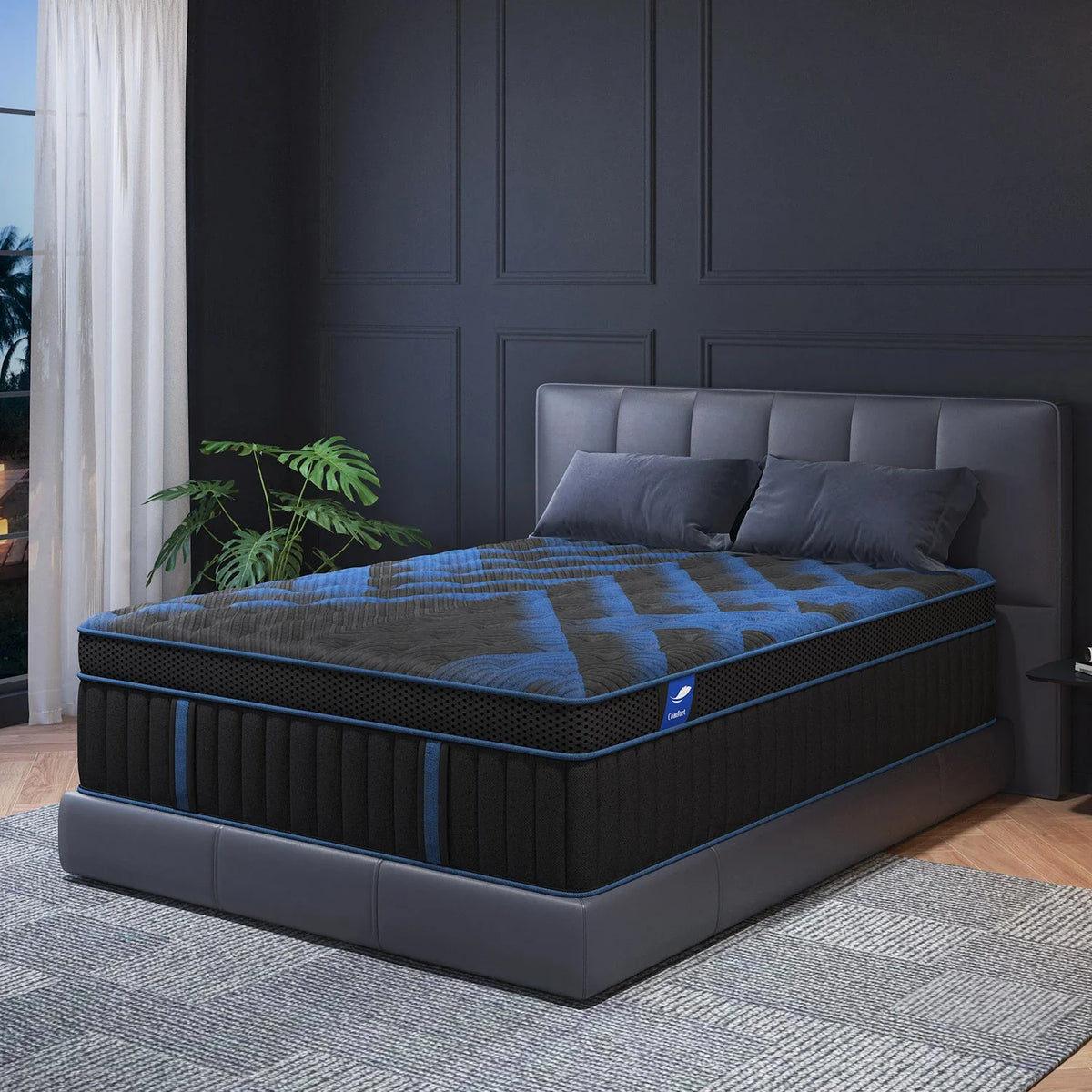 Gel Memory Foam Hybrid Mattress - 12" Pocket Spring Medium Firm Mattress in a Box with Motion Isolation for Twin, Full, Queen & King Beds