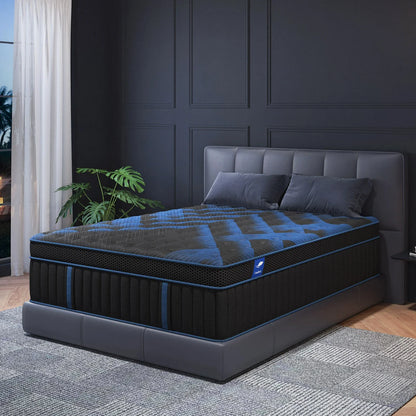 Gel Memory Foam Hybrid Mattress - 12" Pocket Spring Medium Firm Mattress in a Box with Motion Isolation for Twin, Full, Queen & King Beds
