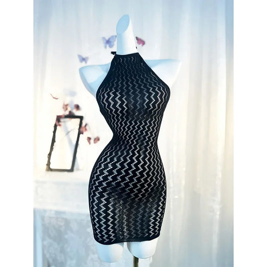 Women’s Sexy Fishnet Bodycon Cover-Up Dress – Hollow Out See-Through Beachwear Summer Swimwear Bikini Cover-Up for Women