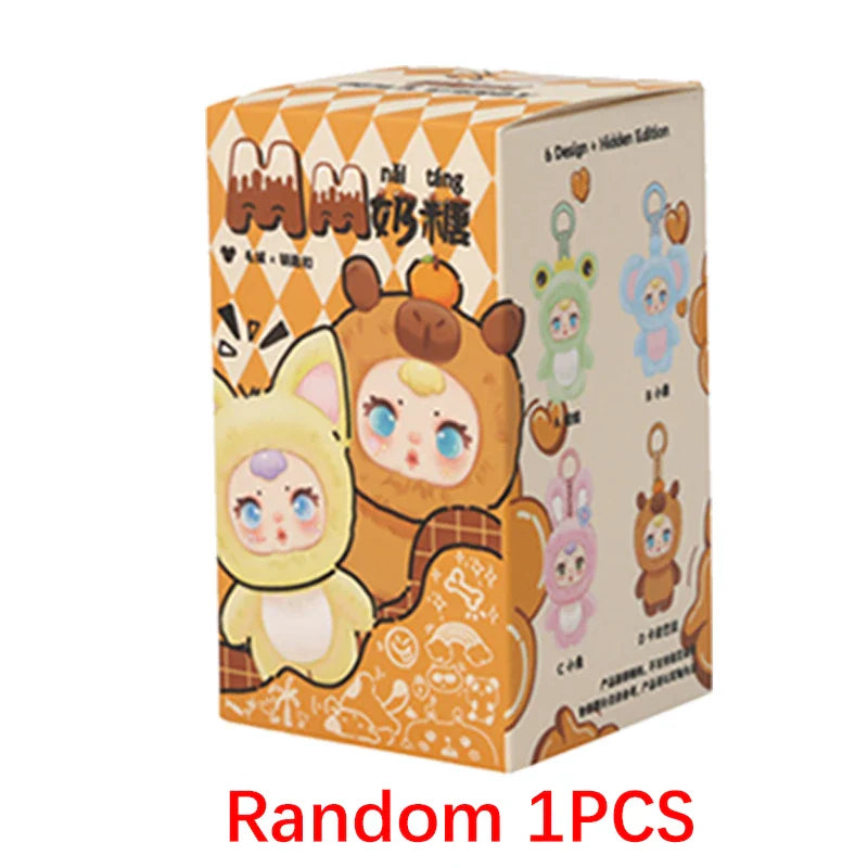 2025 New Cute Milk Candy Keychain – Mysterious Blind Box Car Key & Backpack Pendant Doll Small Gift