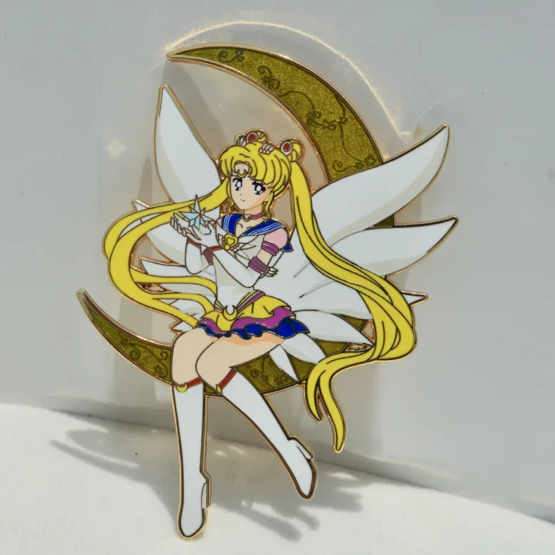 Cute Sailor Moon Enamel Pin – Usagi Tsukino Brooch for Backpacks, Clothing & Anime Gift