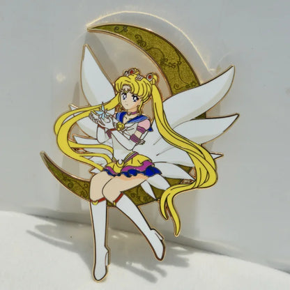 Cute Sailor Moon Enamel Pin – Usagi Tsukino Brooch for Backpacks, Clothing & Anime Gift