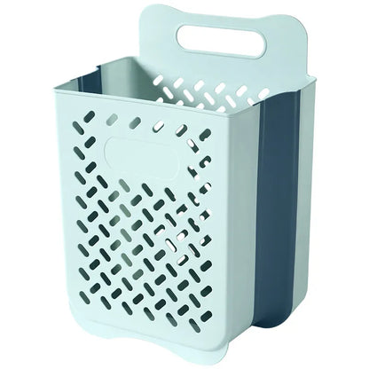 Space-Saving Wall-Mounted Folding Laundry Basket - Your Household Laundry and Bathroom Organizer