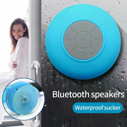 Waterproof Bluetooth Speaker with Suction Cup - Portable Outdoor Sports Stereo Speaker for Your Bathroom and Beyond