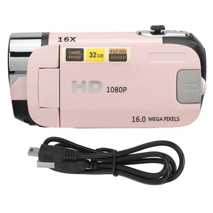 D90 1080P 16MP Digital Camera – 2.4" Rotatable Screen, 16X Zoom, HD Video Recorder with Fill Light
