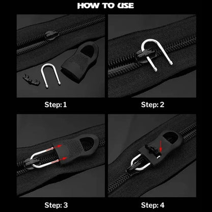 10Pcs Tool-Free Replacement Zipper Heads - Removable Pullers for Luggage, Schoolbags, Clothing, Easy Fix for Broken Zippers