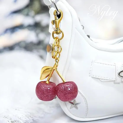 Cute Cherry Keychain Purse Charm – Bag Accessory for Handbags & Gifts for Women
