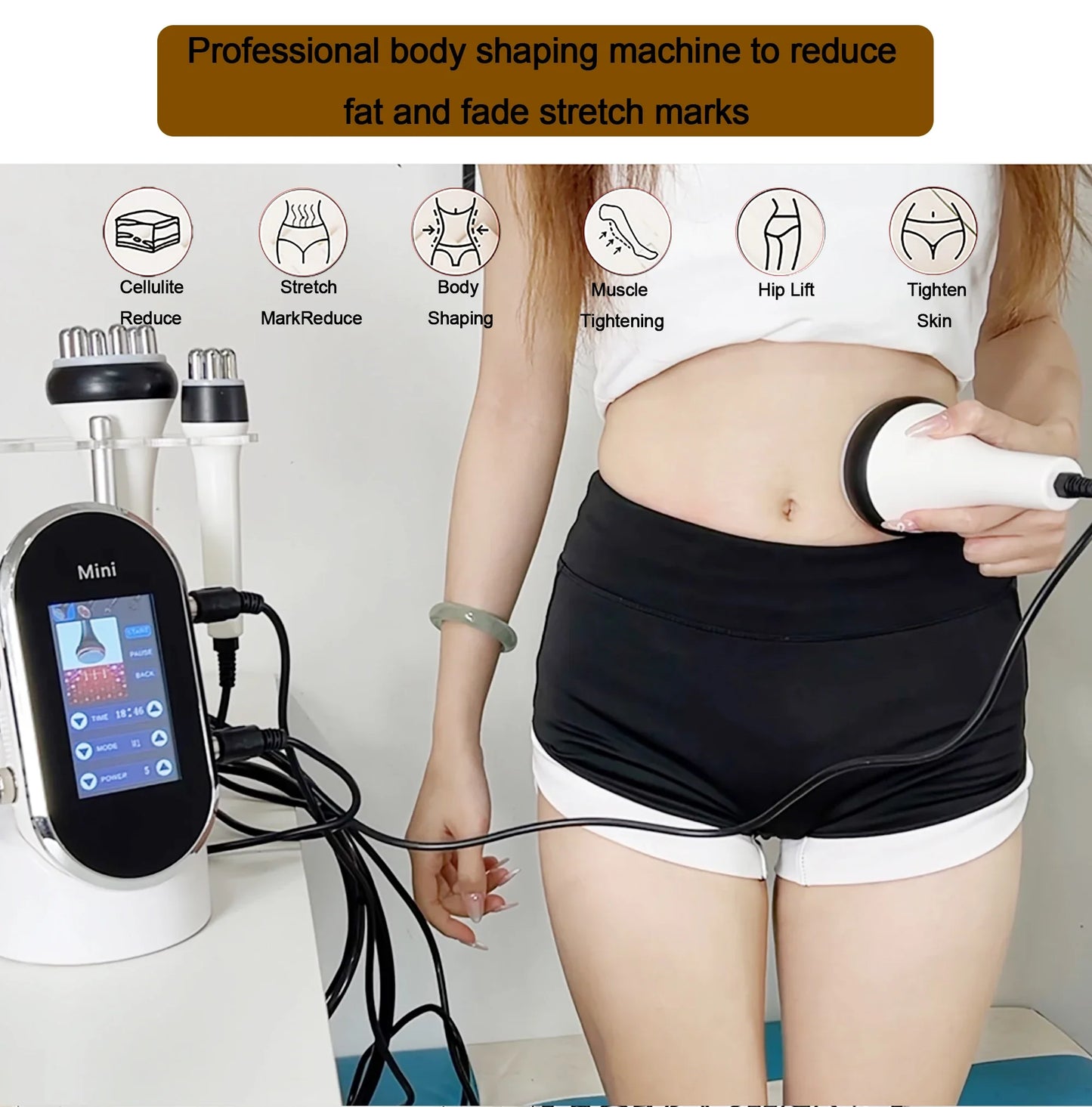 4-in-1 Facial Care Ultrasonic Cavitation Machine — 40K Lipo Slimming & Skin Lifting Device