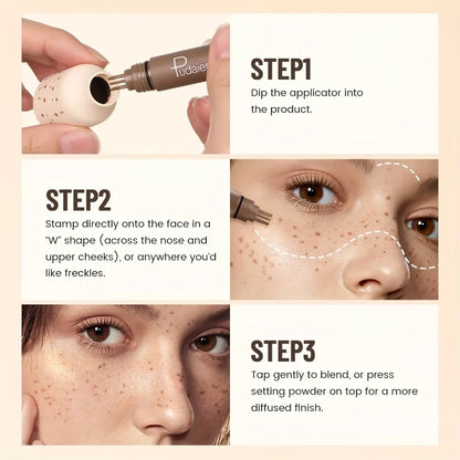 Waterproof Freckle Stamp Pen - Natural Dot Freckles Makeup Tool with Long-Lasting Sweatproof Finish for Beginners