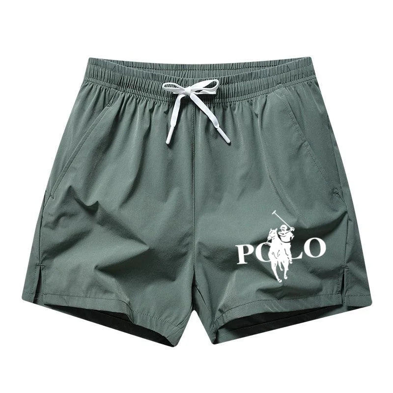 Men's Quick-Dry Ice Silk Shorts - Slim Fit Breathable Running & Beach Shorts