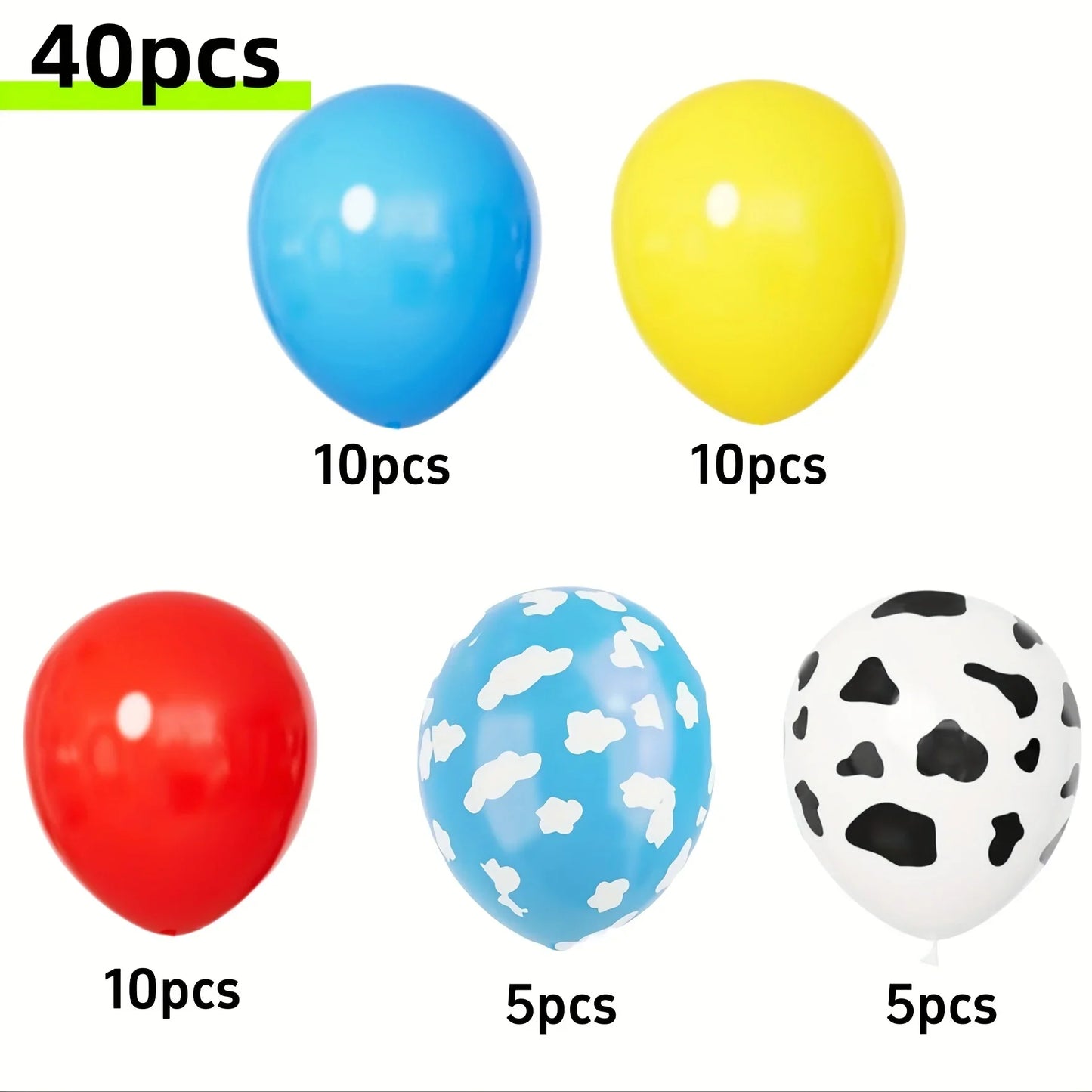 Cow Print Toy Balloons - Colorful Birthday, Baby Shower & Football Party Decorations