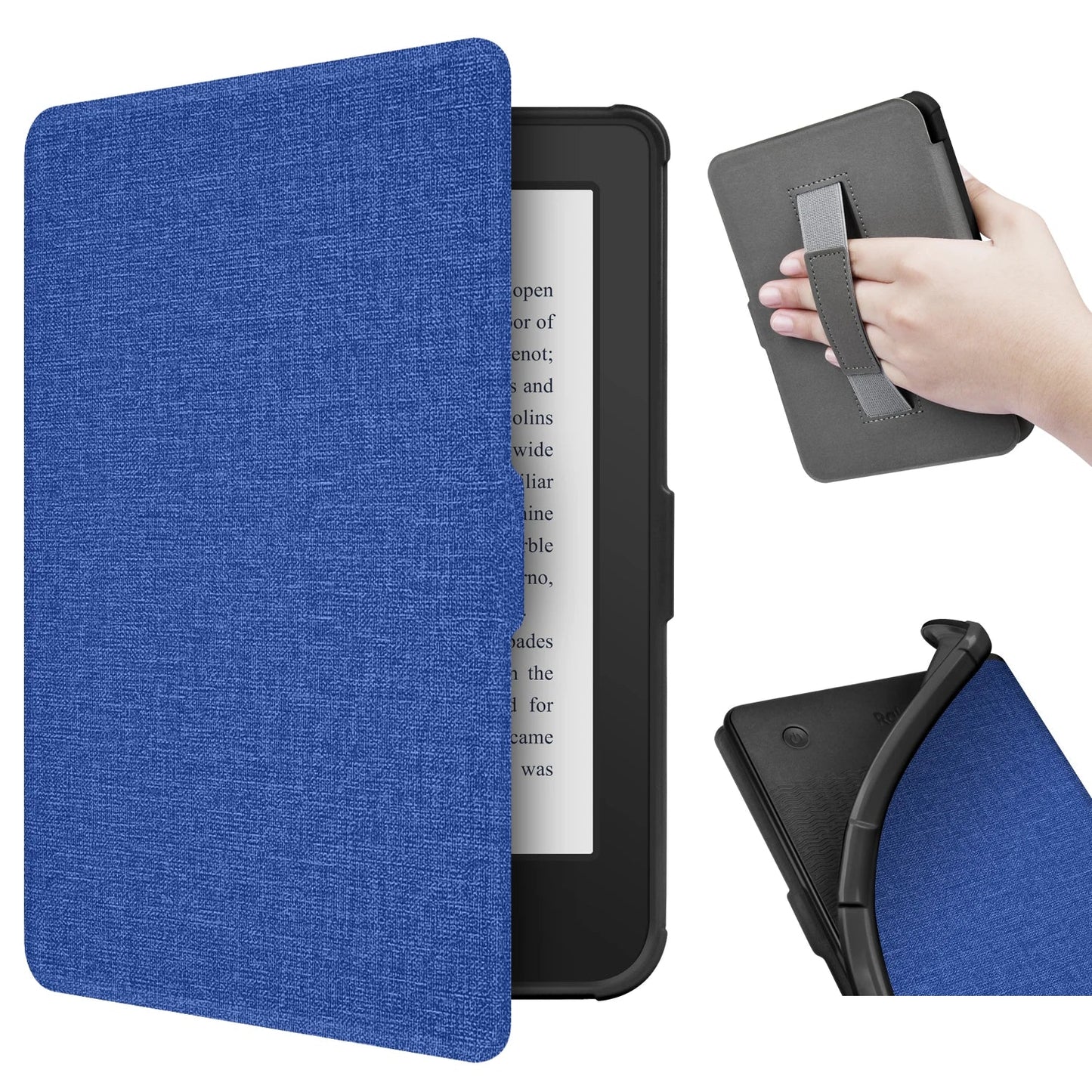 Case for Kobo Clara Colour BW 2024 & 2E – 6" Sleep/Wake Ebook Cover with Hand Strap Holder (N367/N365/N506)