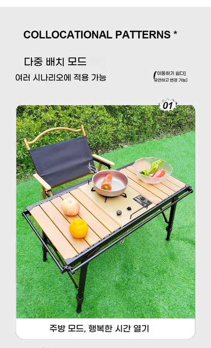 Lohascamping Folding IGT Table – Lightweight Adjustable Backpack Table for BBQ, Burner & Multifunctional Use