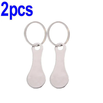 Shopping Cart Token Keychain – Portable Stainless Steel Key Ring for Daily Use Accessories
