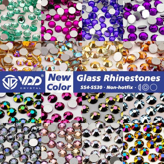 VDD SS4–SS30 High Quality Glass Crystal Rhinestones – Flatback Glitter Strass for Nail Art, DIY Crafts & Decoration Accessories