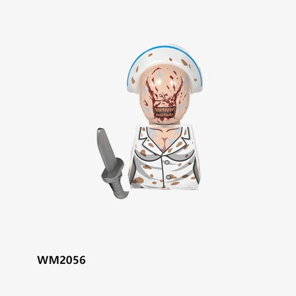 Horror Movie Action Figure Building Blocks – M3gan, Nun & Ash Terrifier Halloween Toy Gift