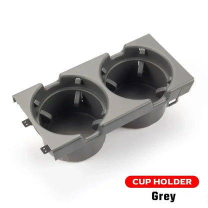 Double Hole Front Center Console Storage Box – Coin & Cup Holder for BMW E46 1999-2006 (51168217953)