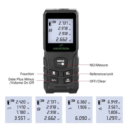 HAUPTSON 70/100M Laser Distance Meter – Digital Rangefinder Tape for Building & Construction