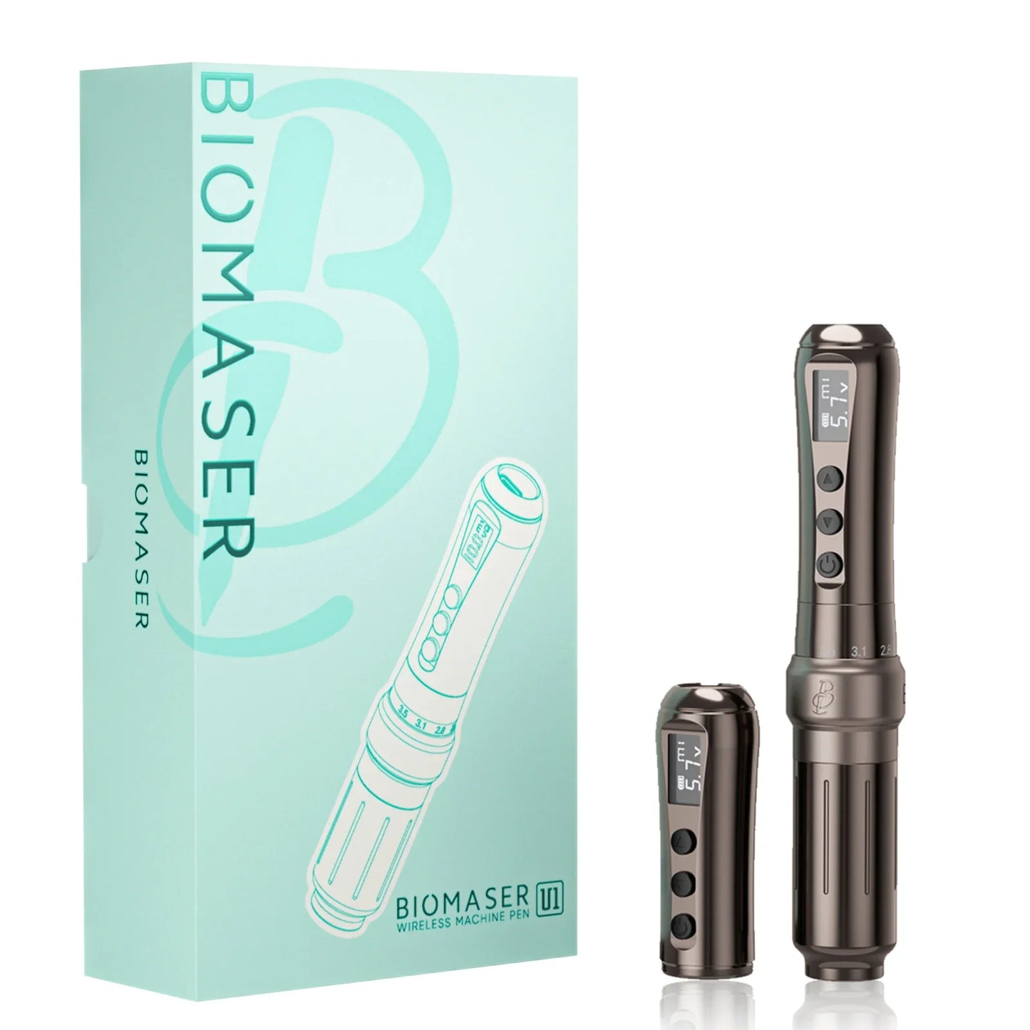 BIOMASER U1 Wireless Rotary Tattoo Pen — Professional PMU Machine for Eyebrow, Lip & Microblading Permanent Makeup