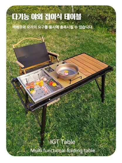 Lohascamping Folding IGT Table – Lightweight Adjustable Backpack Table for BBQ, Burner & Multifunctional Use