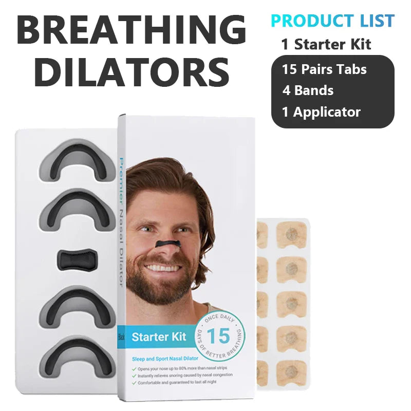 Anti-Snoring Sleep Mouth Tape & Nasal Breathing Dilators Kit – Improve Sleep Quality, Snoring Solution for Men