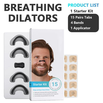 Anti-Snoring Sleep Mouth Tape & Nasal Breathing Dilators Kit – Improve Sleep Quality, Snoring Solution for Men