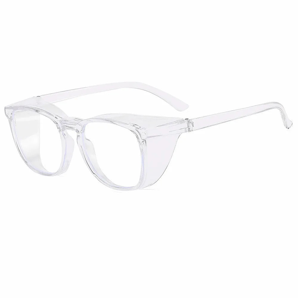 Clear Safety Glasses Anti-Fog Blue Light Blocking Square Frame Scratch Resistant Protective Work Eyewear for Men & Women Nurses