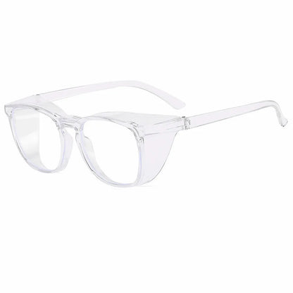 Clear Safety Glasses Anti-Fog Blue Light Blocking Square Frame Scratch Resistant Protective Work Eyewear for Men & Women Nurses