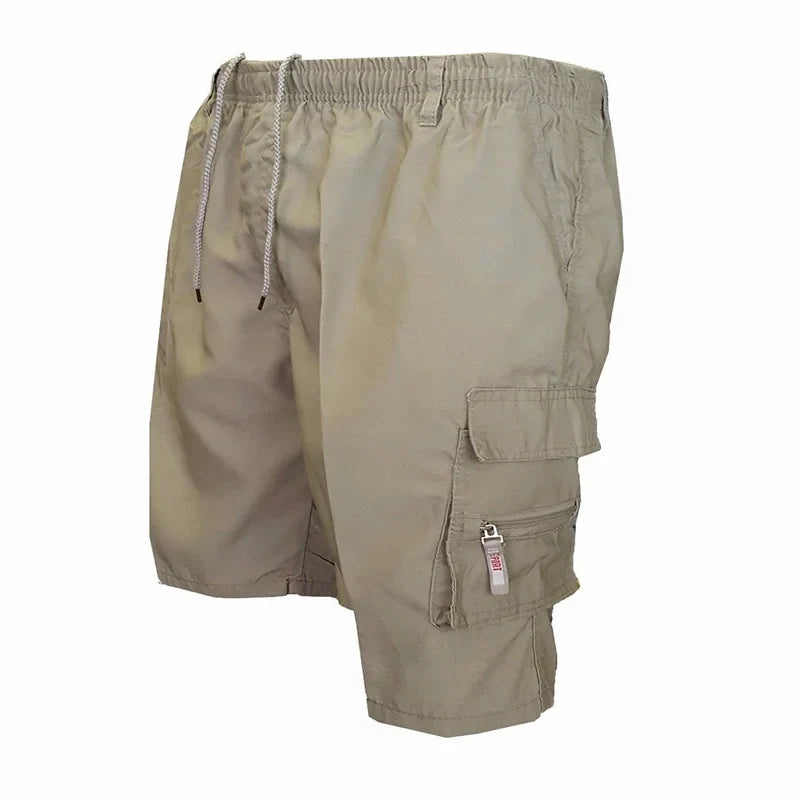 Men's Military Cargo Shorts: Fashionable Tactical Pants with Big Pockets - Casual Sports Slacks for Plus Size Males