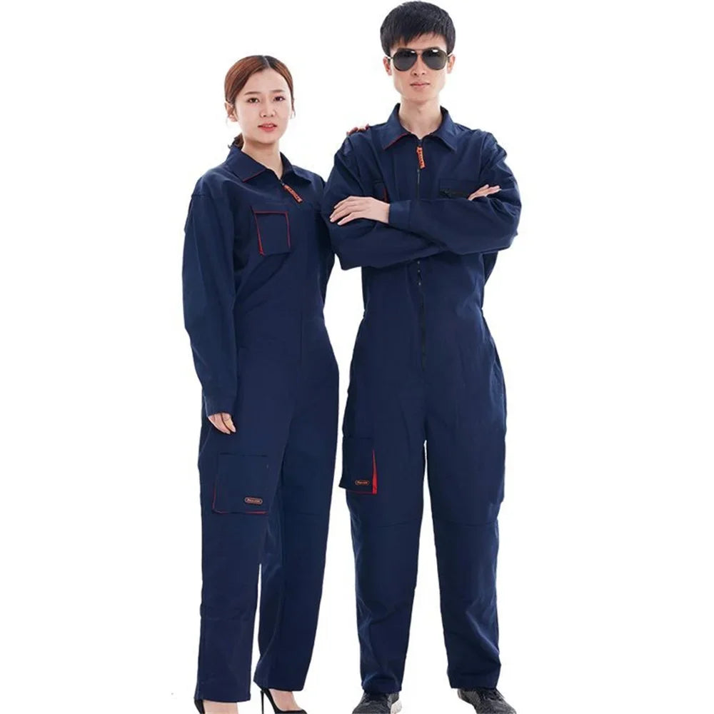 Work Coverall Uniform - Unisex Welding Suit for Mechanics, Car Repair & Workshop Protection