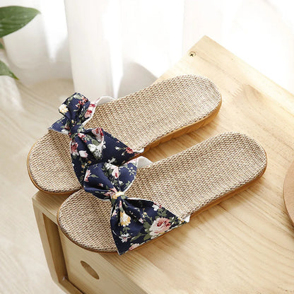 Summer Women’s Bohemian Beach Slippers – Handmade Ethnic Style Espadrille Platform Flip Flops