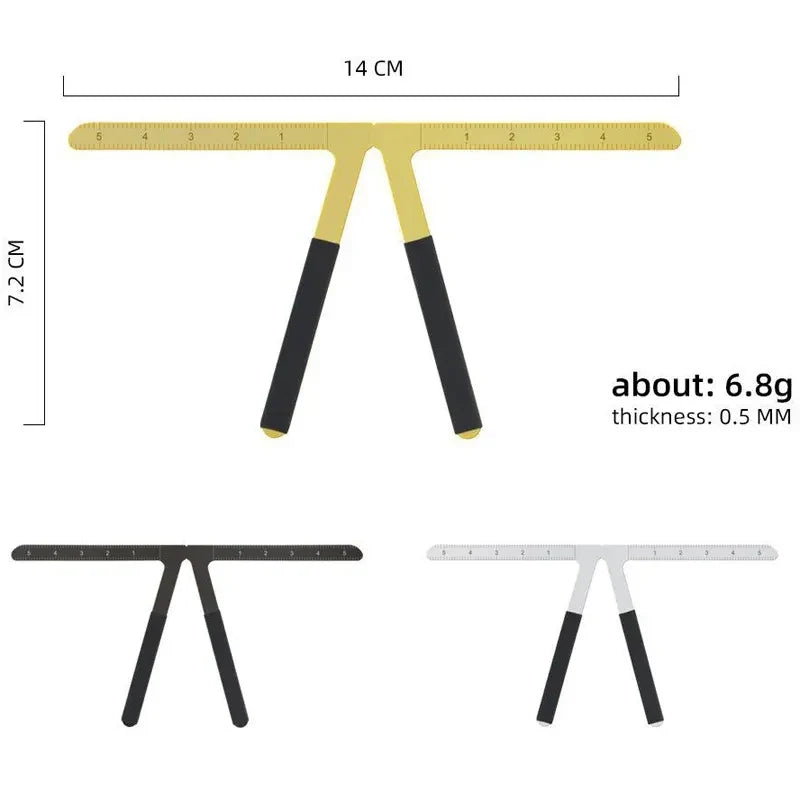 Metal Eyebrow Tattoo Stencil Ruler – Microblading Positioning & Permanent Makeup Measuring Template