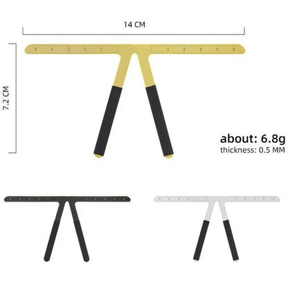 Metal Eyebrow Tattoo Stencil Ruler – Microblading Positioning & Permanent Makeup Measuring Template