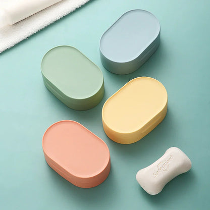 On-the-Go Suds: Round Travel Soap Holder with Waterproof Seal - Bathroom Bliss in a Box!