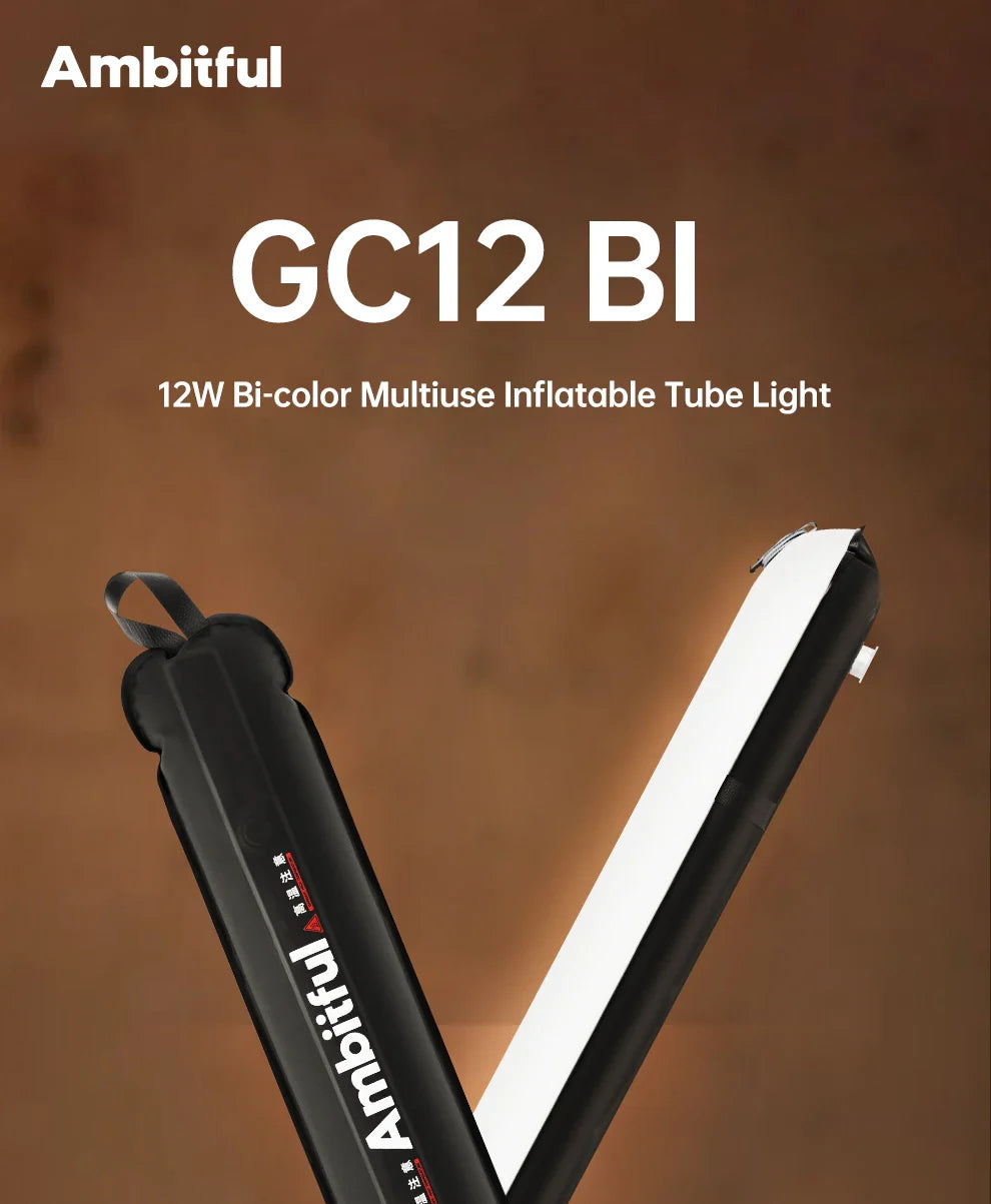 Ambitful GC12 Gold Crow Flexible Photography Lighting - 2700K-6500K Portable LED Soft Light, Inflatable Air Light
