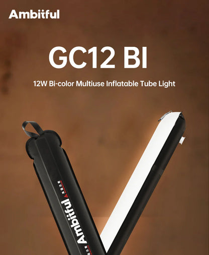 Ambitful GC12 Gold Crow Flexible Photography Lighting - 2700K-6500K Portable LED Soft Light, Inflatable Air Light