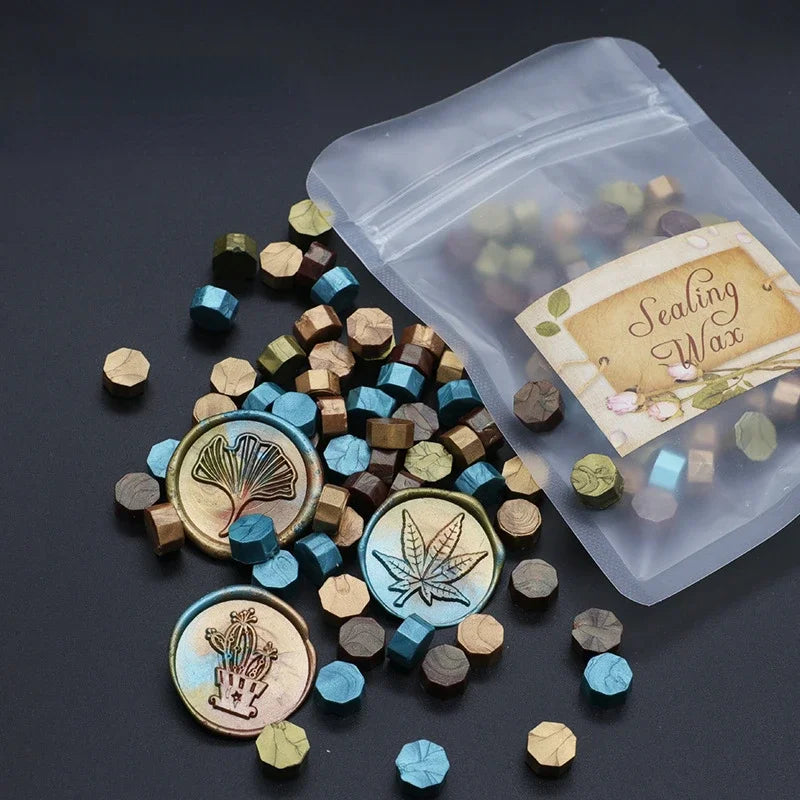 100Pc Retro Sealing Wax Beads – Seal Stamp for Wedding & Birthday Invitations, DIY Scrapbook Decoration & Crafting