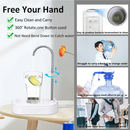 Electric Water Pump Dispenser — Automatic Gallon Bottle Pump for Home & Office, Portable Cold Water Pump