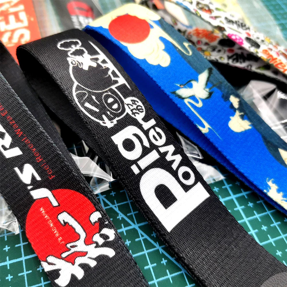 JDM Car Keychain Key Tag – Personality Spring Clip Lanyard for Racing, Modified Nylon Motorcycle & Auto Key Holder Accessories