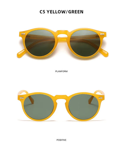Retro Polarized Sunglasses — Small Round Vintage Shades for Men & Women