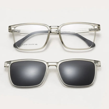 Magnetic Clip-On Prescription Glasses - Flip Up TR90 Polarized Sunglasses With Night Vision & Reading Lens Design