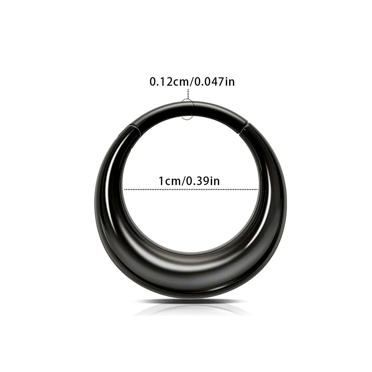316L Stainless Steel Hoop Nose Ring – Water Drop Hinge Clicker Septum & Cartilage Earring for Women & Men Piercings