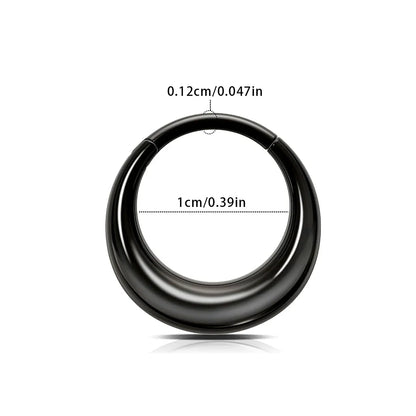 316L Stainless Steel Hoop Nose Ring – Water Drop Hinge Clicker Septum & Cartilage Earring for Women & Men Piercings