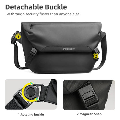Water-Repellent Men’s Messenger Bag – Casual Crossbody Shoulder Bag Fits 11” iPad for Outdoor Cycling & Daily Use