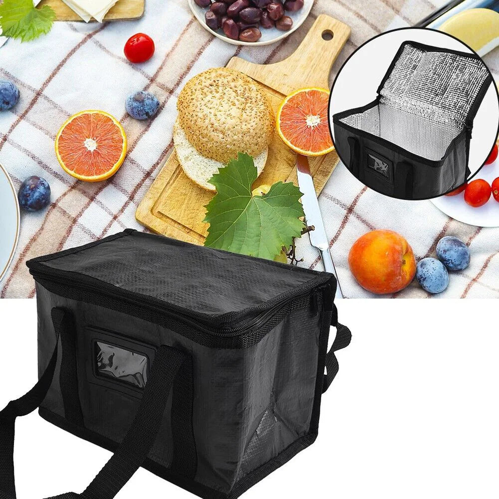 Insulated Thermal Cooler Bag — Large Drink & Food Storage Bag with Zipper, Chilled Lunch Box for Picnic & Meal Storage