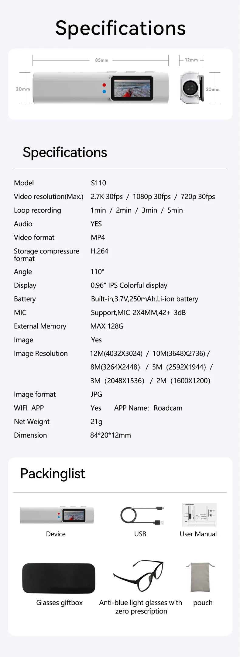Xiaomi New Outdoor Sports Glasses Camera — 1080P HD WiFi Smart Headset for Video Recording